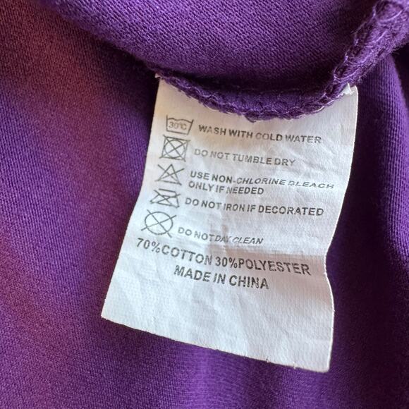 Purple XL T-Shirt Short Sleeve Soft Tri-Blend Casual Basic - Picture 6 of 6